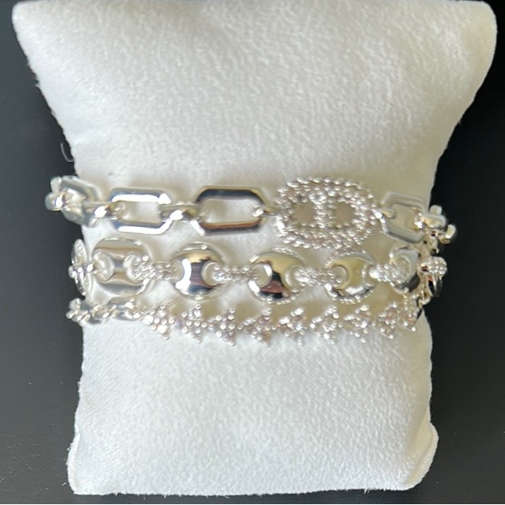 Bomb Party Silver Bracelet Set
